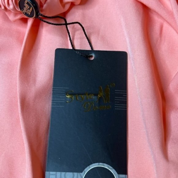 🛍️2 for $25 Sale🛍️ Off Shoulder Blouse Tie Sleeve Casual Dressy Small Coral - Picture 9 of 12